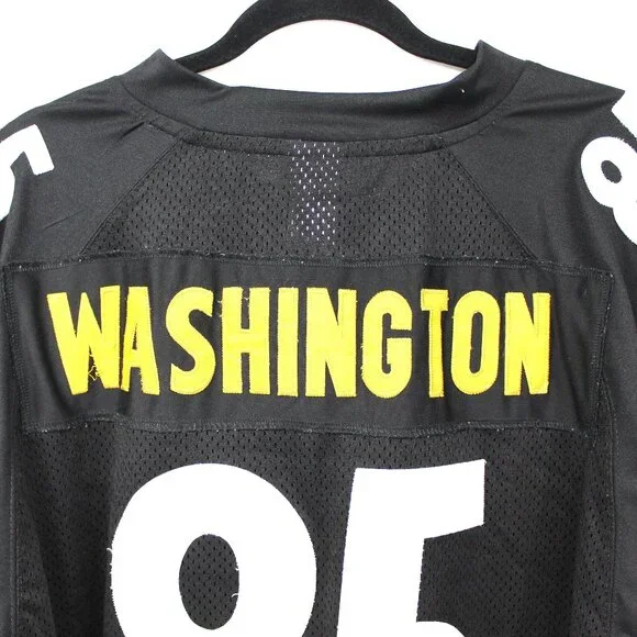 Reebok Pittsburgh Steelers Nate Washington Jersey Mens Sz 54 Black Mesh Football - Picture 5 of 6